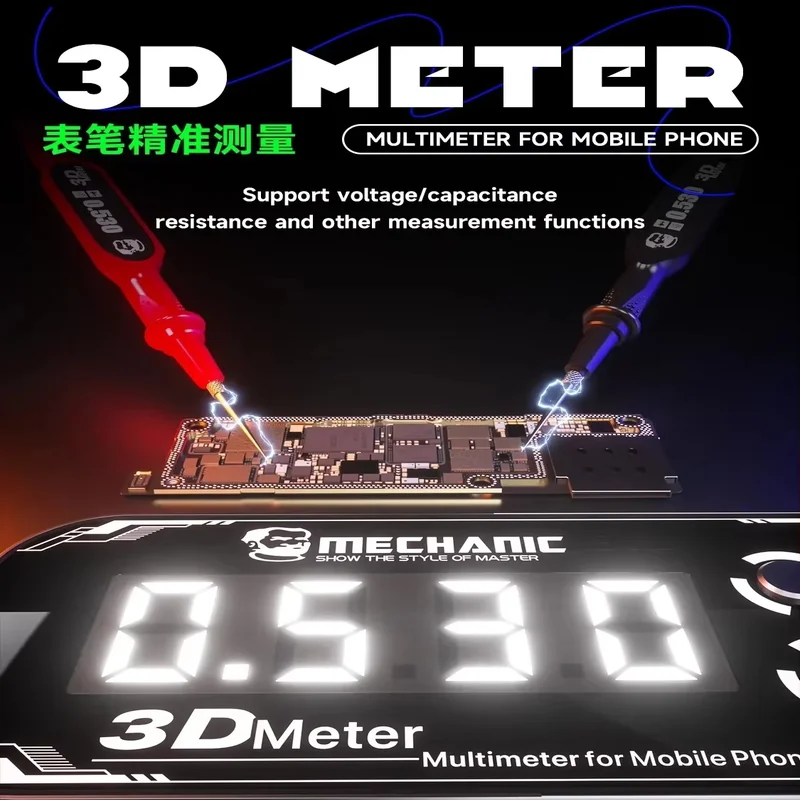 MECHANIC 3D Meter High Precision Digital Multimeter Metal Body Heat Dissipation Tester For PCB Circuit Repair Measurement