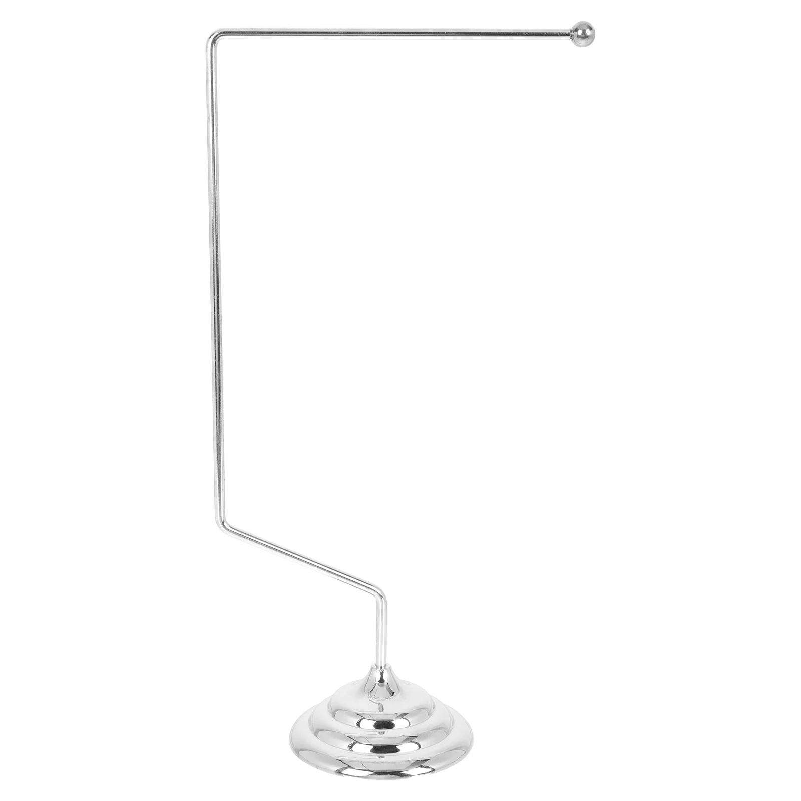 Silver Alloy Desk Flag Stand Table Runner Holder Office Accessories Desktop Flag Base Stable Design Long Service Life