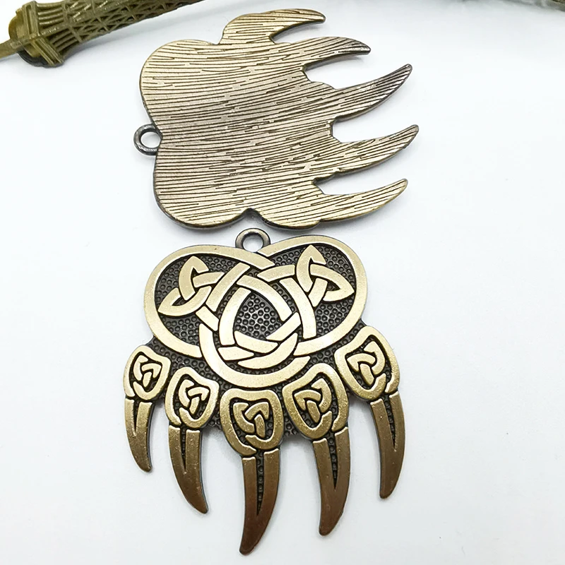 Viking Celtic Wolf Claw Key Chian Men Norse Rune Bear Claw Self-defense Amulet Zinc Alloy Jewelry Keyring