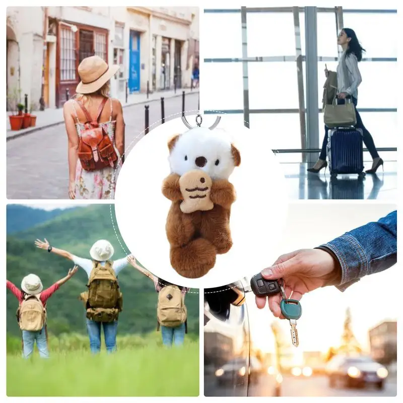 Animal Plush Keychain Cuddly Bag Pendant Plush Animal Doll Keychain Keychain Accessories Cute Animal Doll Keychain For Backpacks