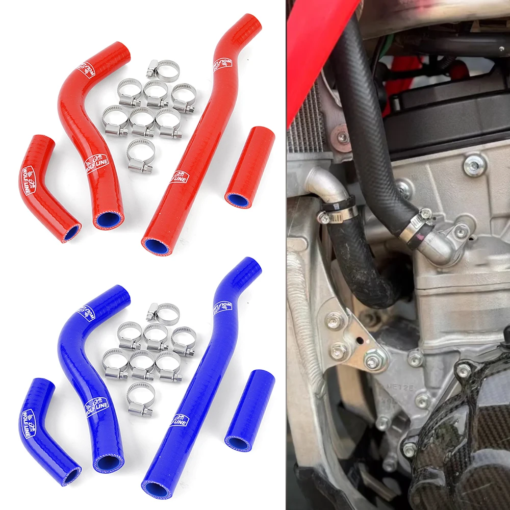 

Для Honda CRF250R CRF250RX 2022-2025 мотоциклетный силиконовый радиатор, комплект шлангов охлаждающей жидкости, трубы с водяным охлаждением, трубка