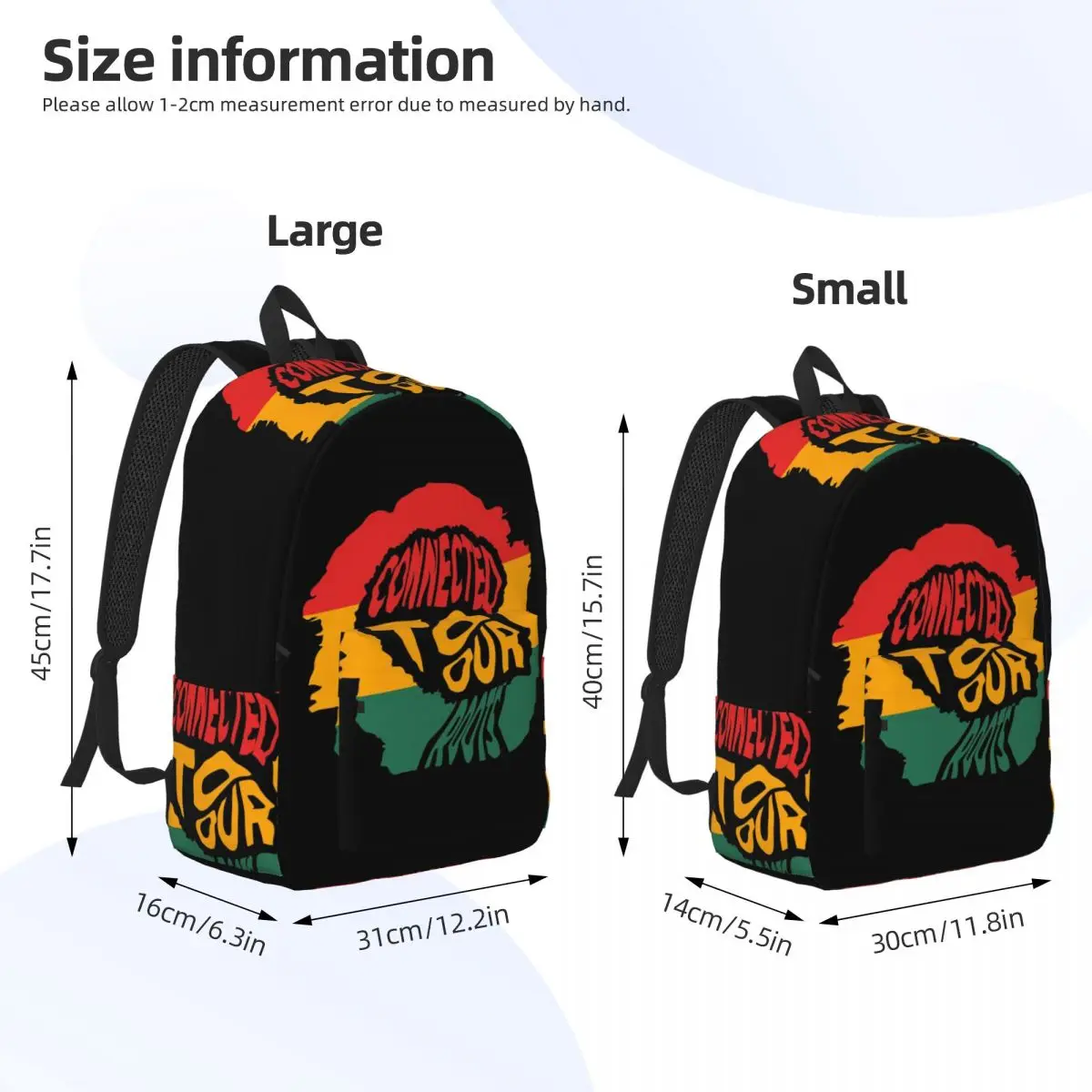 Black History Backpack Student BookBag Children School Bag Computer Shoulder Bags for Men Women
