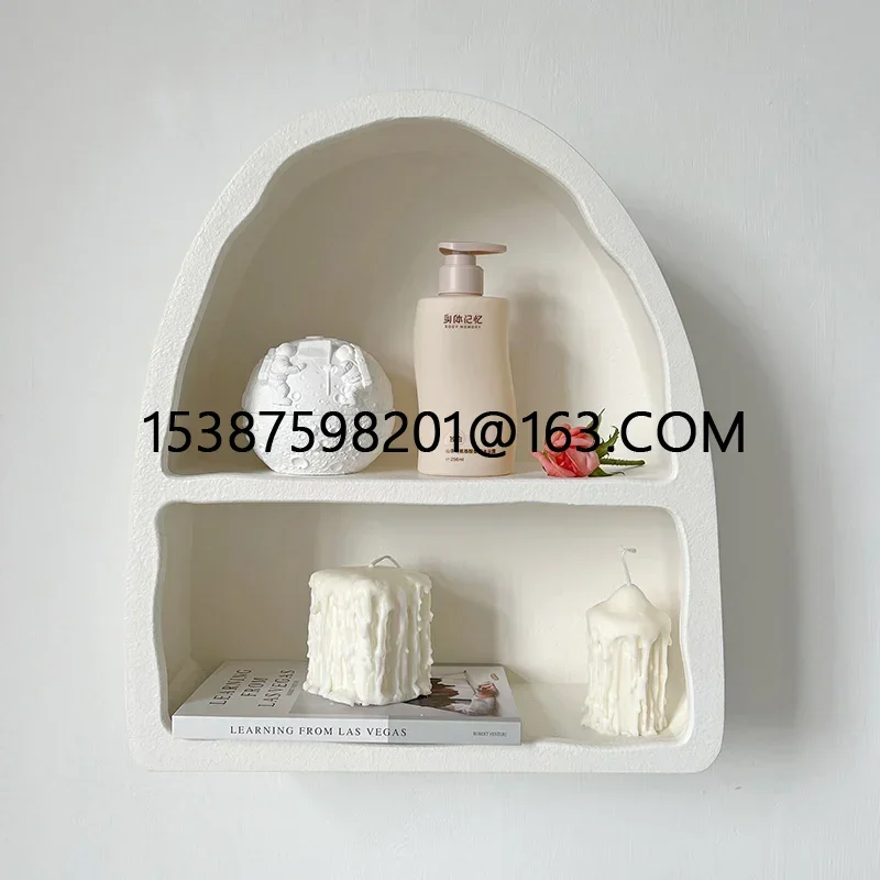 

Nordic white arched wall cabinet, living room tabletop, cosmetics storage cabinet, cup holder, shelf, wall cave wall cabinet