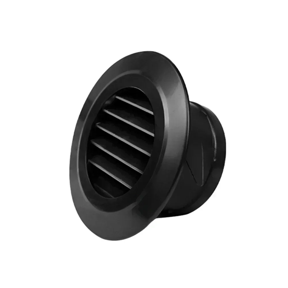 Noise Black ABS Round Ventilation Hose Diffuser Grille Cover Wall Ceiling Mount Efficient Airflow & Detachable Design