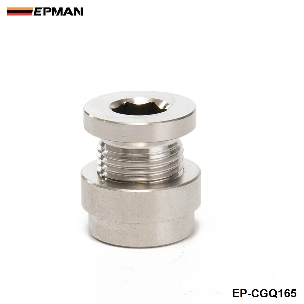 EPMAN Universal O2 Sensor Stepped Mounting Boss (1Bungs/1Plugs) M18X1.5 Fits For American Cars EP-CGQ165