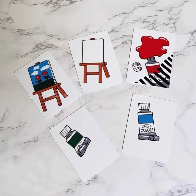 Pittura magica Vita dipinta Mazzo di carte magiche Divertente primo piano Trucco di strada Design artistico Carte da gioco portatili Magici Principianti