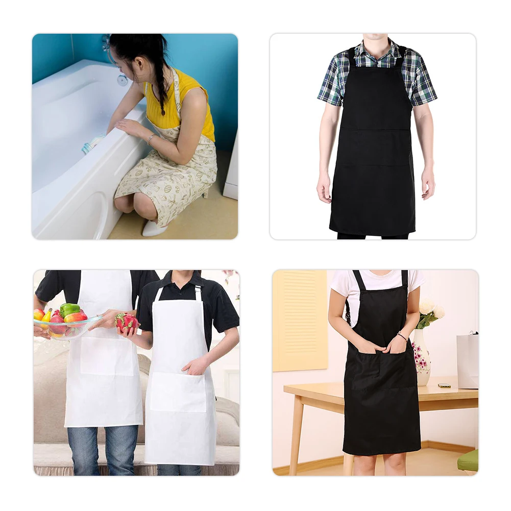 Waterproof Chef Waiter Cafe Kitchen Chef couples Cooking Restaurant Solid color Plain Apron Dress for master Women Hairdresser