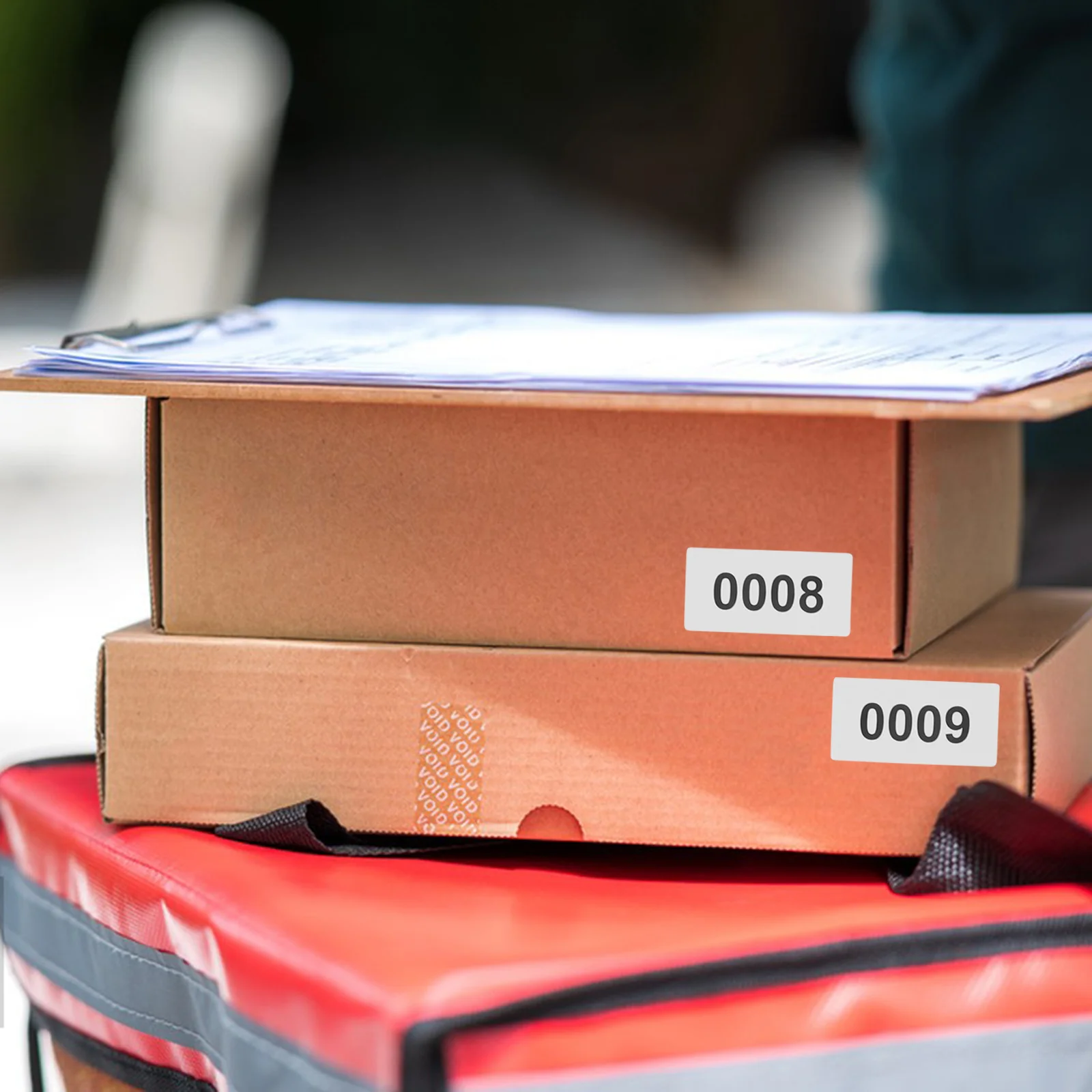 

20 Sheets Number Stickers Rectangular Adhesive Labels for Warehouse Office Classroom Organization Number Classification Decals