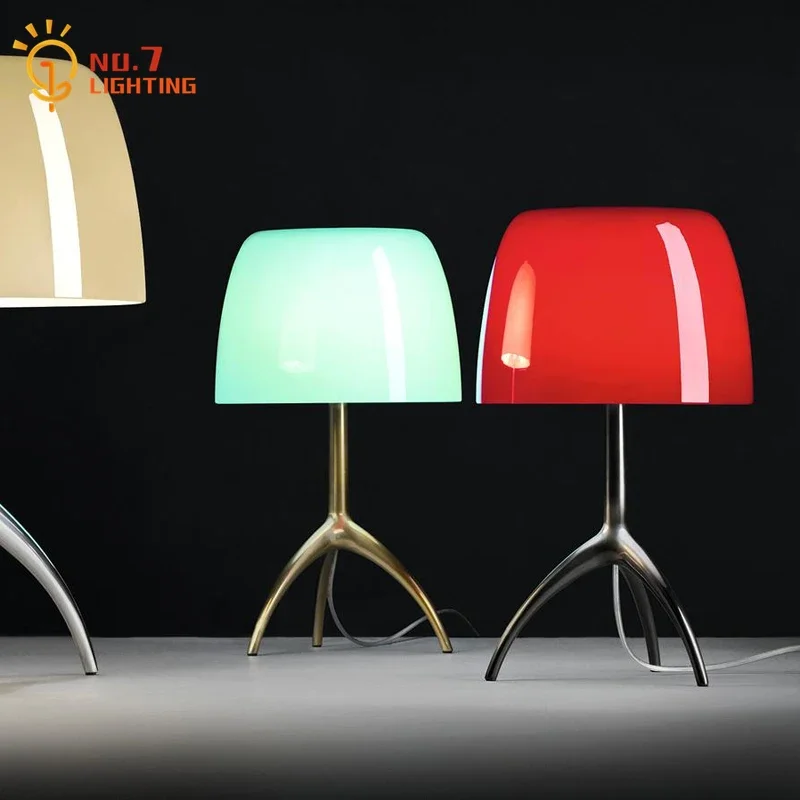 

Итальянский дизайн, настольная лампа Foscarini Lumiere, медное стекло, Светодиодные Настольные светильники, художественный декор, гостиная/модель, спальня, прикроватная тумбочка, кабинет, салон