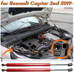 Puntales de capó para Renault Captur XJB/HJB/HJE 2nd 2019-presente, resortes de Gas para capó delantero, soportes de elevación, amortiguadores, cantidad (2)