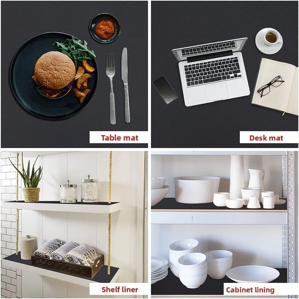 New EVA Shelf Liners Oil-proof Non-Slip Drawer Mat Non-Adhesive Waterproof Closet Placemat Table Pad For Kitchen Cabinets