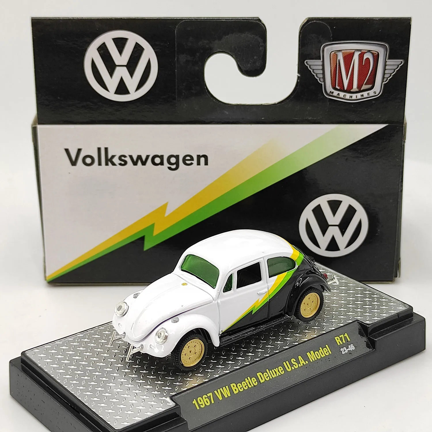 

Diecast M2 1/64 Scale 1967 VW Beetle Luxury Alloy Car Model Collectible Toy Gift Souvenir Display Ornament