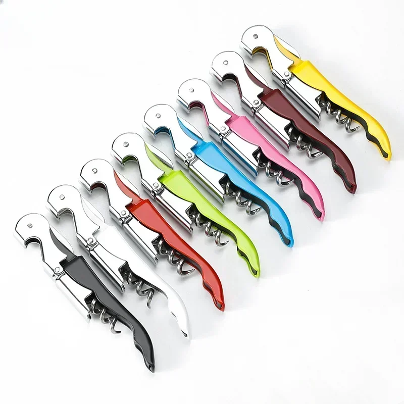 Customizable LOGO Stainless Steel Wine Knife Bottle Opener Personalize Corkscrew Multifunctional Beer Wine Metal Opening Tool