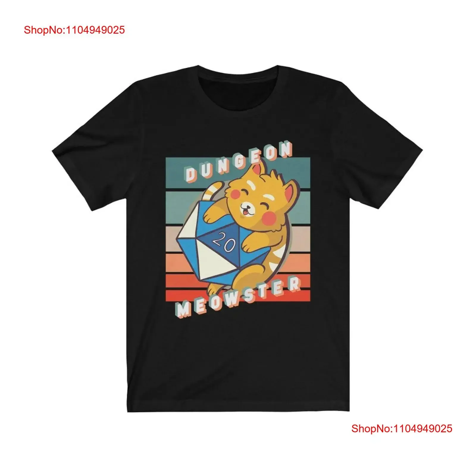 

Retro Style Game Meowster T Shirt Rpg Master Tabletop Games Role Playing vintage Washed homme Slightly Comfortable