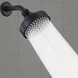 New High Pressure Black Shower Head Sprayer Adjustable Rainfall Wall Mounted Bathroom Fixture Faucet Bathroom Accessories