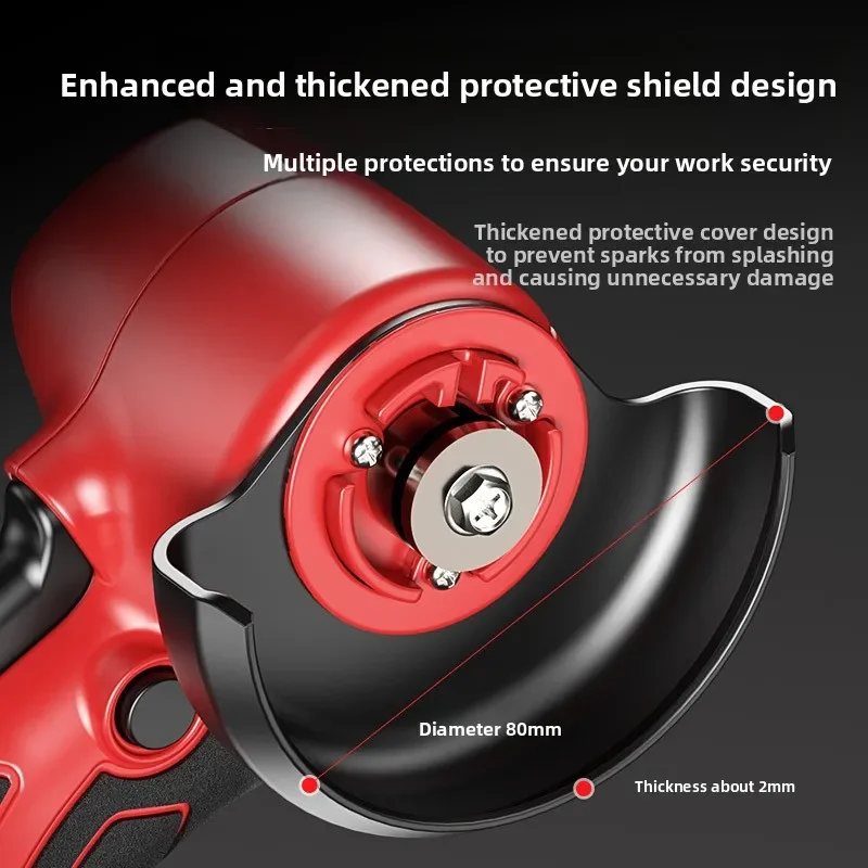 

GoodMini Угловая шлифовальная машина Перезаряжаемая бытовая шлифовальная машина Маленькая режущая машина с литиевой батареей Многофункциональная электрическая шлифовальная машина