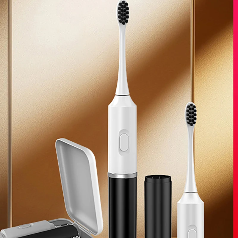 فرشاة أسنان كهربائية قابلة لإعادة الشحن ، محمولة ، بشعيرات ناعمة ، مقاومة للماء ، صوتية ، منقسمة ، 5 أوضاع