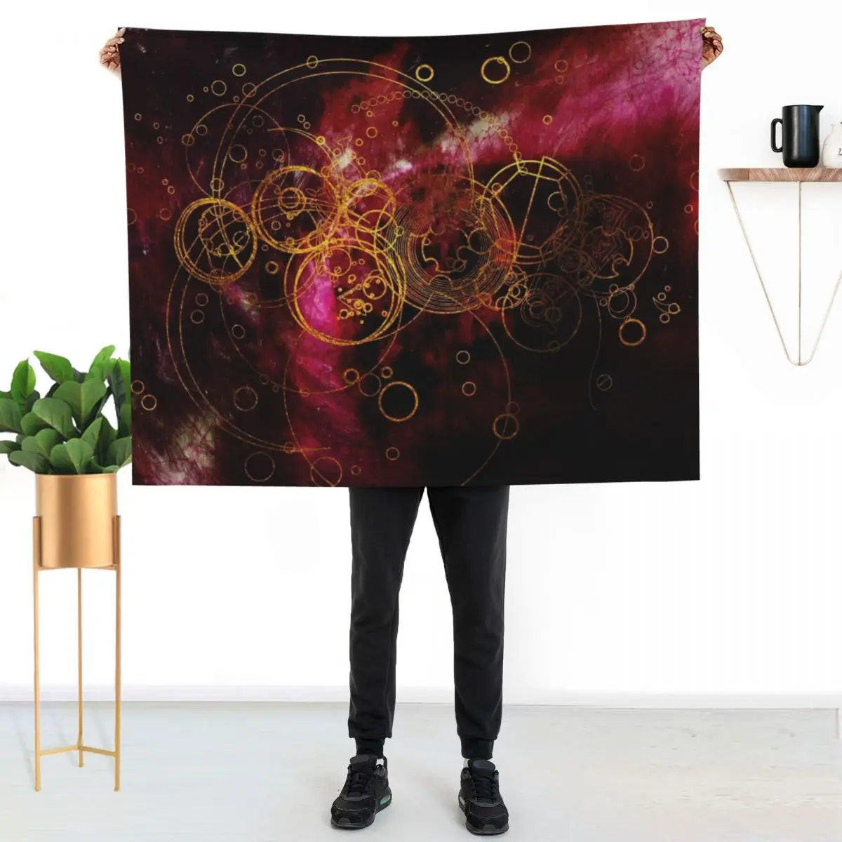 ClockWork Writing Red Throw Blanket Weighted Luxury Soft Plaid Soft Big Quilt warm winter Blankets