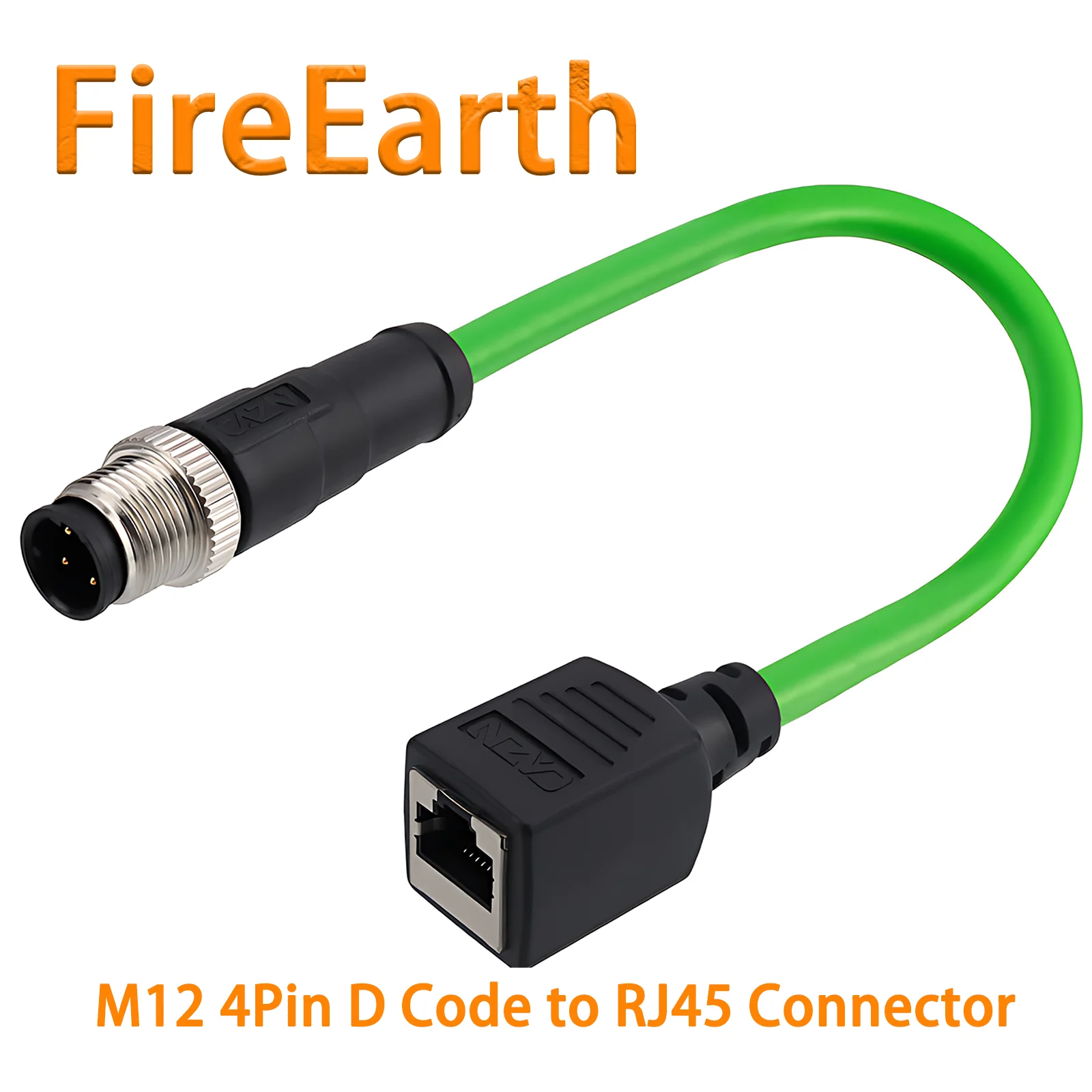 Conector industrial ethernet de protocolo ethernet m12 para rj45, código m12 d 4 pinos macho para rj45 fêmea cabo para sistemas de automação, 1m