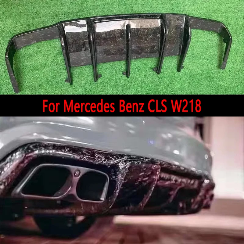 

For Mercedes Benz CLS W218 CLS260 2011-2017 Carbon Fiber Car Rear Bumper Diffuser Rear Splitters Spoiler Back lip Auto Parts