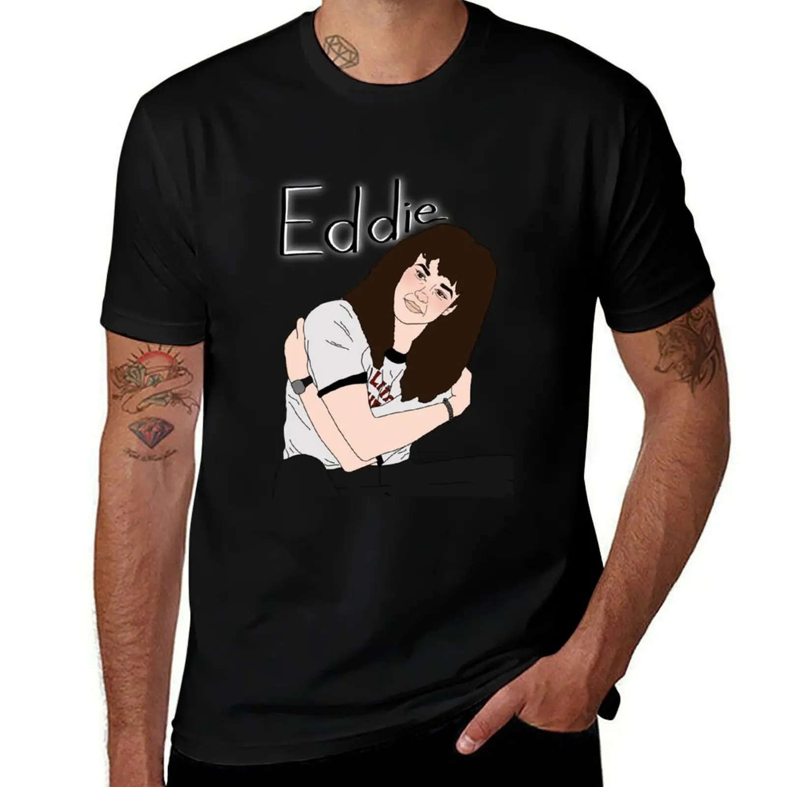 

Eddie Munson being a cutie97 T-Shirt graphics topping oversized graphic tee Luxury man cotton t shirt men