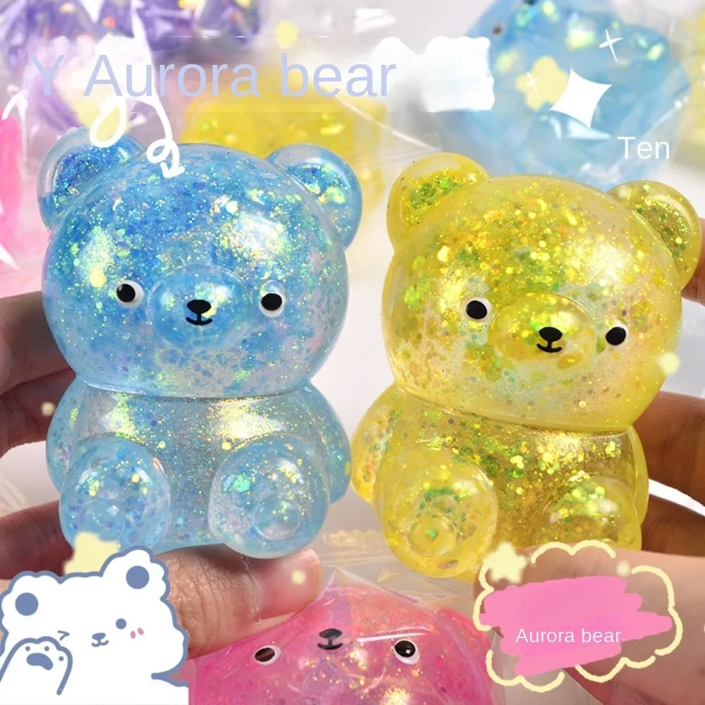 Simpatici giocattoli Squishy Bear Fidget Giocattolo da spremere a lenta crescita Divertente antistress Riduce la pressione Prop per bambini e adulti