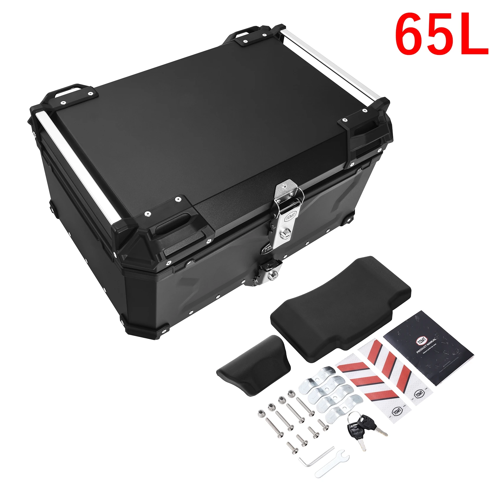 45L 55L 65L Motorcycle Universal Tail Box Storage Trunk Fit For Harley BMW Yamaha Honda Suzuki