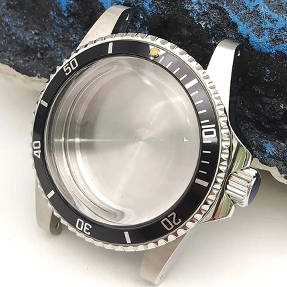 

316L Stainless Steel Retro Bidirectional Rotation SUB Watch Case 39.5mm, Acrylic Domed Glass Case NH35, for NH35 NH36 Movement