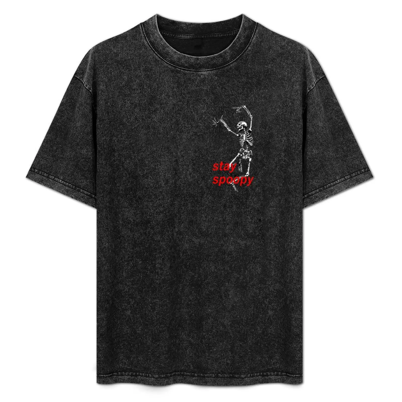 Spoopy Skeleton T-Shirt Trendy Casual Short Sleeve Shirt
