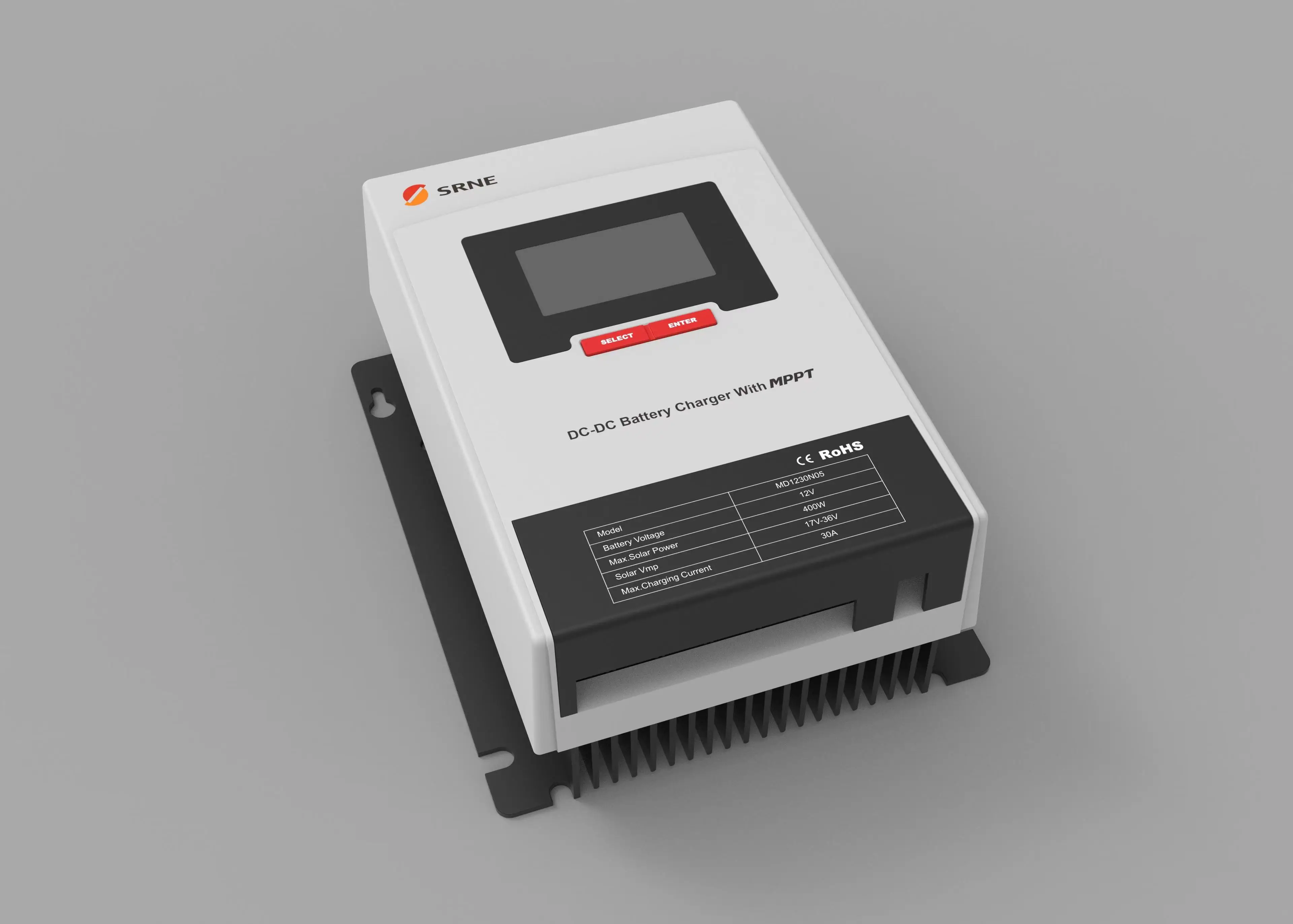 SRNE MD1230N05 400W 30A 12V DC-DC With Dual Battery Charging Bluetooth Control MPPT RV Solar Charge Controller