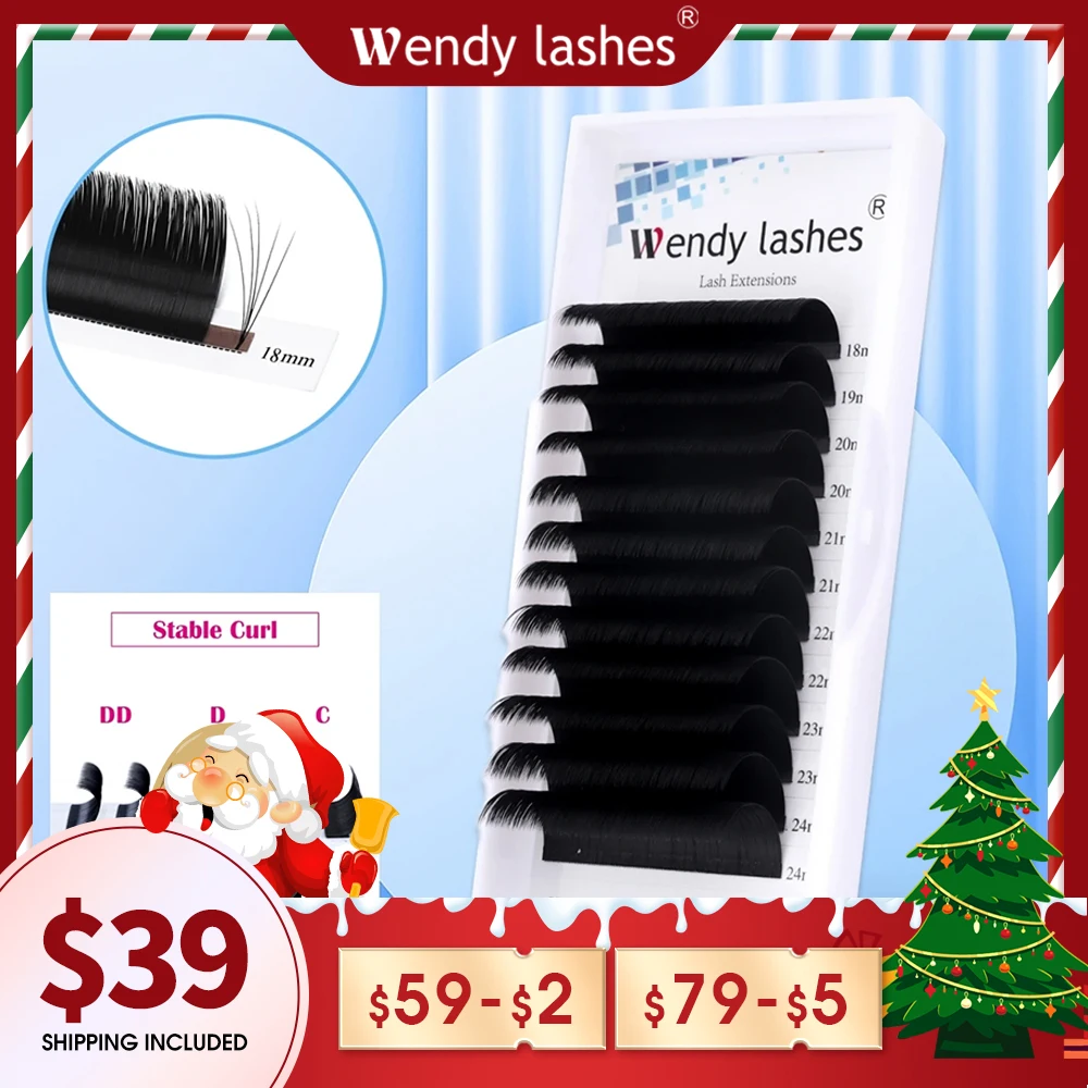 Wendy Lashes Easy Fan Lashes Premade Volume Fans Eyelash Extension Fast Blooming Fans Mink Lashes Natural Silk Lash Extension