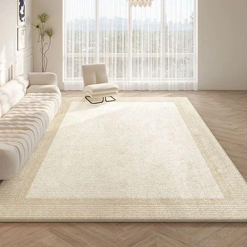 Cream wind carpet, living room imitation cashmere dirt-resistant and easy to take care of, large area full-spread dirt-resistant
