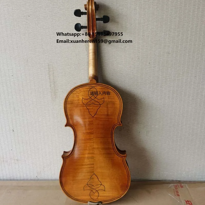 Popular Musical Instruments 4/4 Professional Maple Solidwood Customized Handmade Violin with Brazil Wood Bow and Spruce Top
