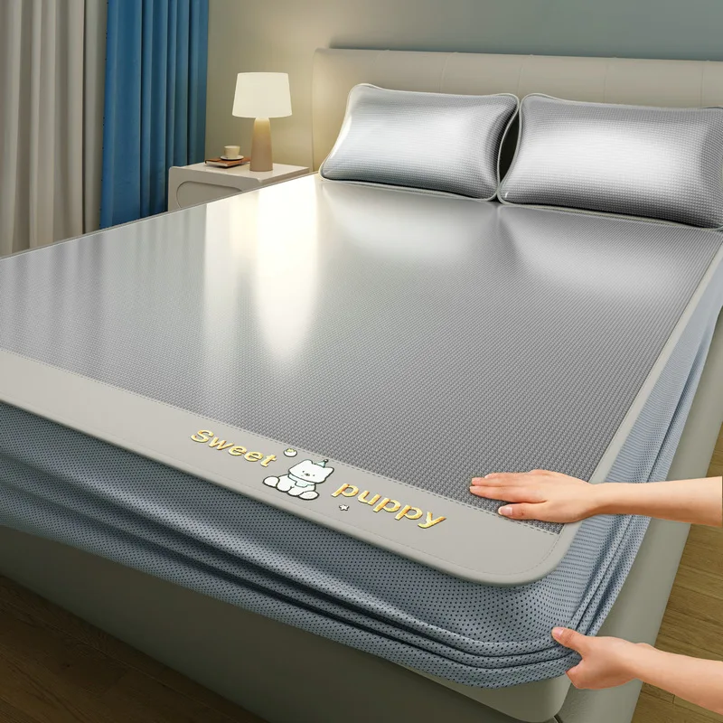Summer Machine Washable Ice Silk Cooling Mat Baby Safe Soft Cool Sleeping Mat for Dormitory Bedroom