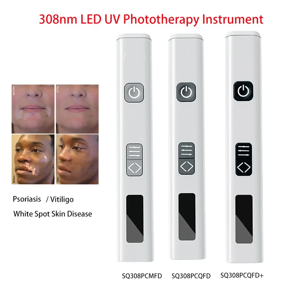 1PC Vitiligo Ultraviolet Phototherapy 308nm LED Instrument Skin Health Treatment UV Lamp Laser for Psoriasis White Spot Disease