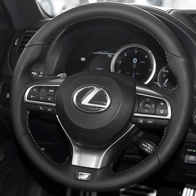 Lexus Car Stickers Carbon Fiber Steering Wheel Decorative Paster For RX330 IS250 Ct200h ES300h RX350 IS300h NX300h RX400h UX250h