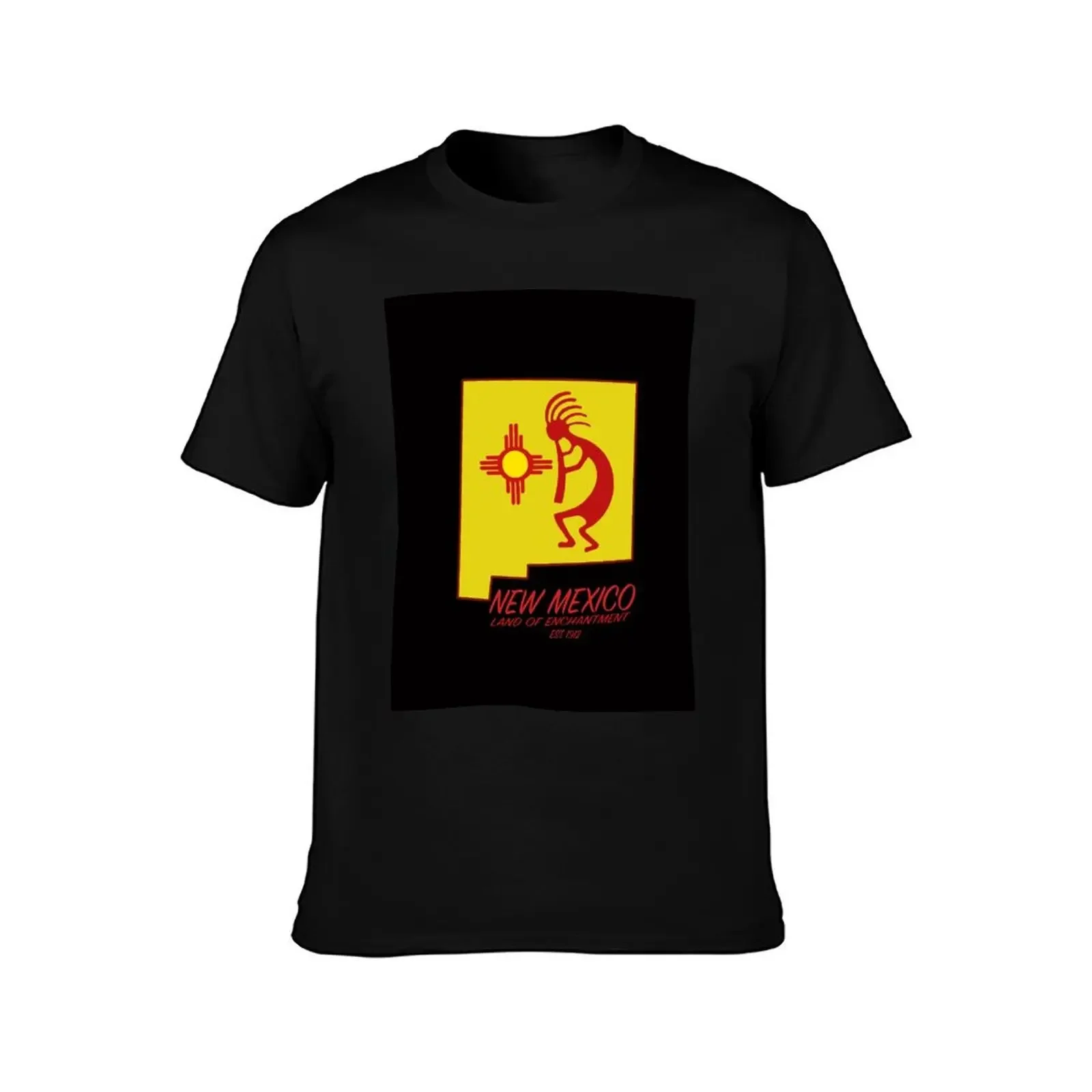 New Mexico Land of Enchantment Kokopelli Zia Symbol T-Shirt blacks cute clothes men clothes