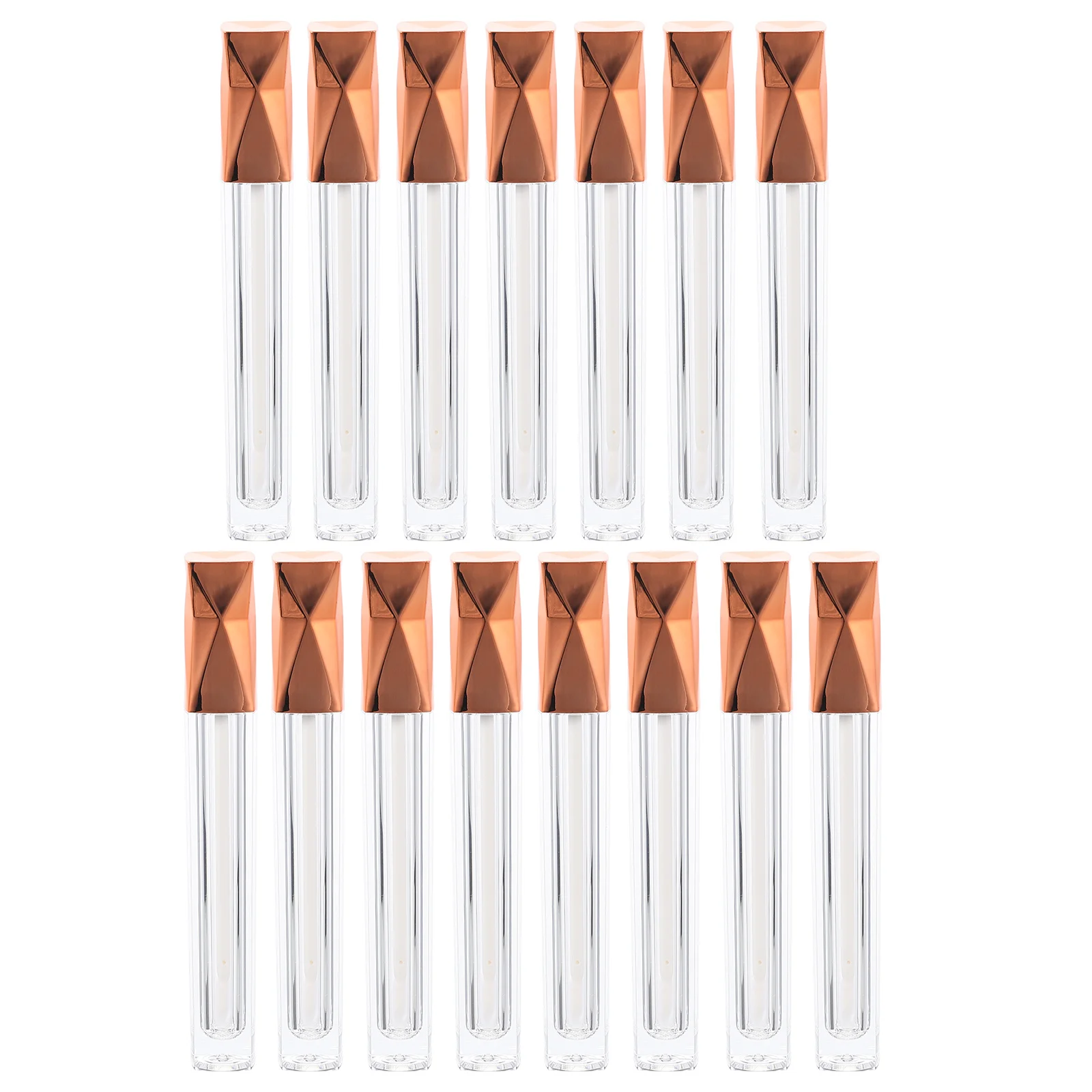 

15pcs 5ml Liquid Lipstick Tubes Empty Gradient Color Containers Refillable Gloss Bottles Practical Long Wear Hygienic Durable