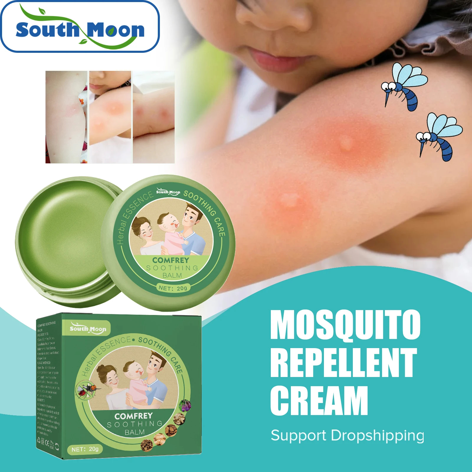 

Mosquito Anti-itching Cream Antibacterial Treat Prevent Mosquitoes Bites Repair Redness Skin Quickly Relieve Itching Ointment