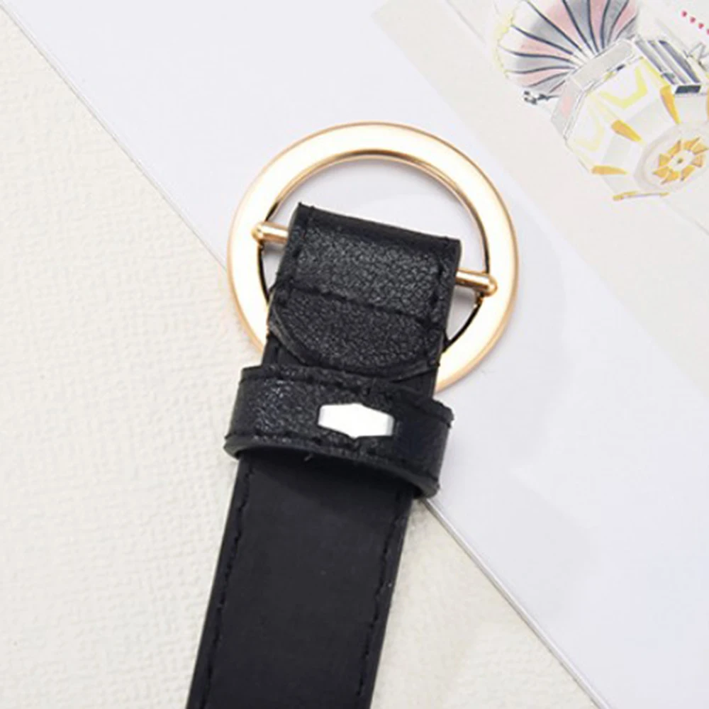 Nicht perforierter Damengürtel, Herren-Lazy-Gürtel, ohne Löcher, vielseitig einsetzbar, modisch, mit schwarzer Verzierung, Jeans im koreanischen Stil – Detail 4