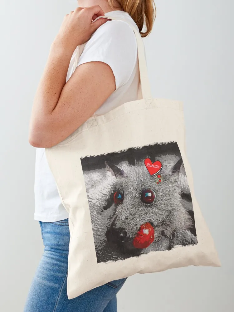 

Batzilla - Miss Coconut loves Batzilla's grapes Tote Bag Canvas bag Customizable tote bag Women's tote women