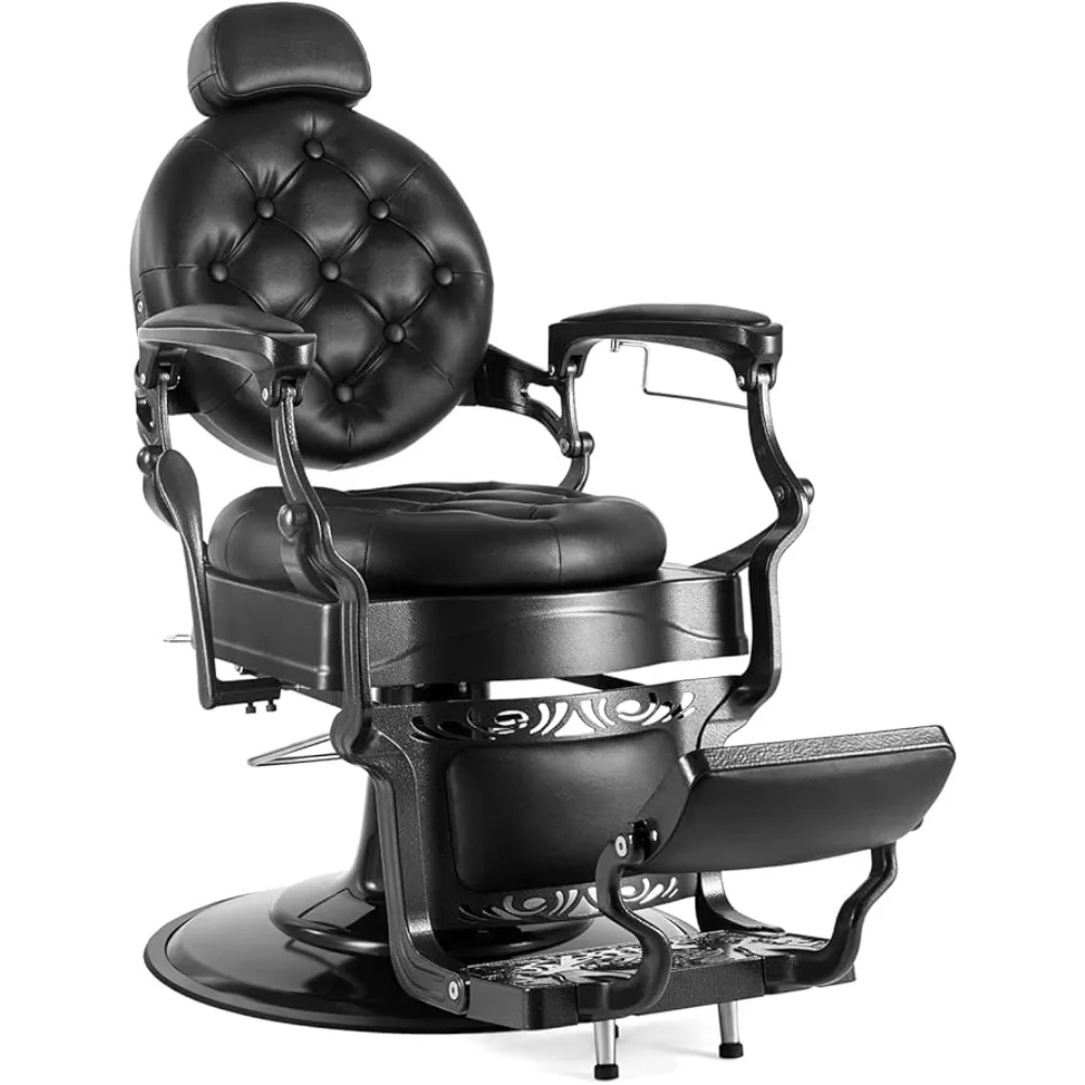 

Vintage Barber Chair All Purpose Heavy Duty, Hydraulic Recline Salon Beauty Styling Chair, 360 Degree Swivel,Barber Chairs.