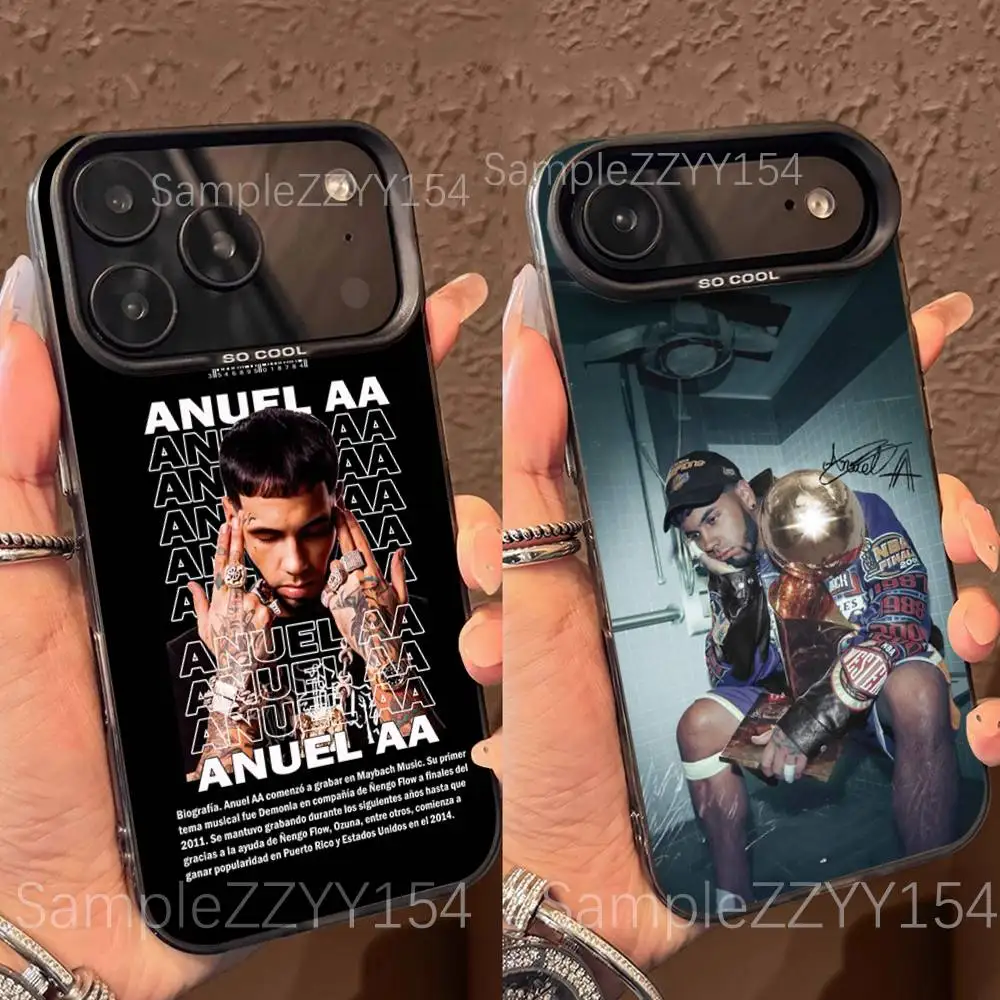 

A-Anuel AA LLNM2 Phone Case For IPhone 15,16,17,13,14,11,12,Pro,Max,Plus,E,Air,Mini Gray Matte Shockproof Back Cover