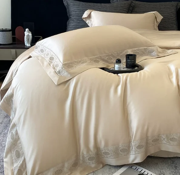 Queen Size 4Pcs Bedding Set Duvet Cover Bed Sheet Pillowcases 4Pcs