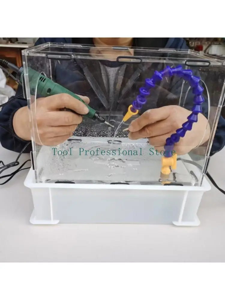 57QF Professional Grinding Dust Box For Polishing Ornamental Stone Featuring Integrated Water Circulation