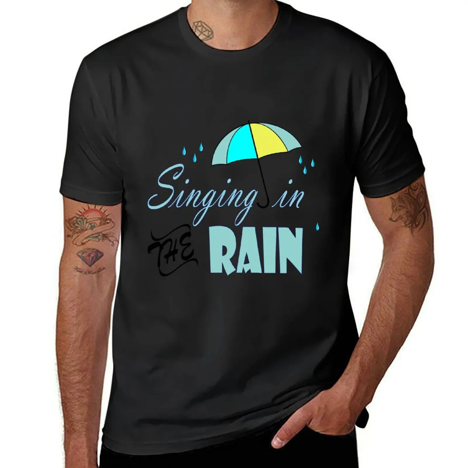 Singing in the rain T-Shirt quick-drying hippie clothes for a boy mens big and tall t shirts