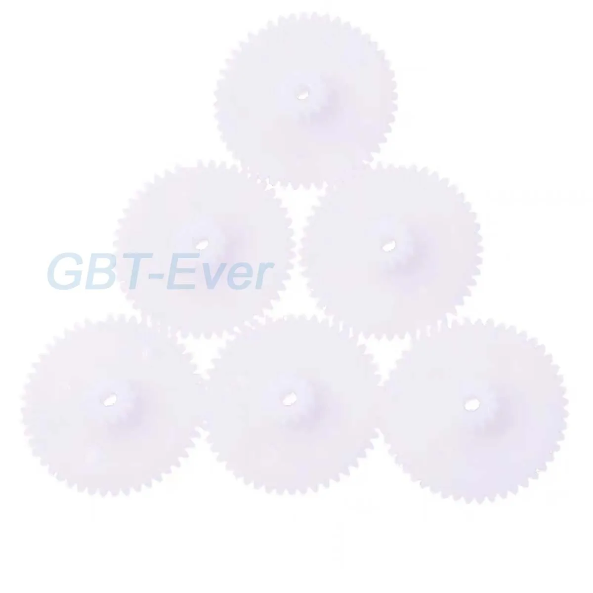 10Pcs 0.5 Modulus Double Layer Gears Multi-Specification White Plastic Gears Tight Fit/Loose Fit Axle Gears DIY Model Making