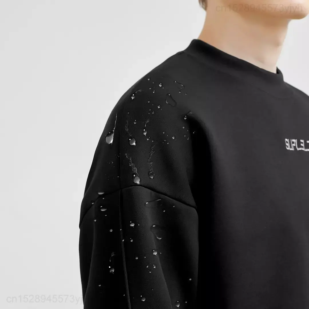 Supield-suéter informal para hombre y mujer, abrigo de manga larga con capa de aire hidrofóbica anticontaminación, Simple y sólido, cuello redondo, traje