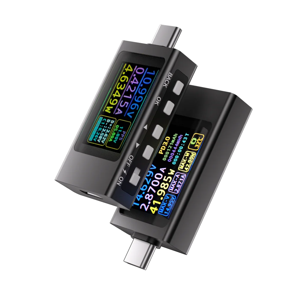 KWS-X1 Type-C Current and Voltage Monitor DC 4-30V 0-12A Power Meter Tester PD Battery Capacity Digital LCD Display Meter