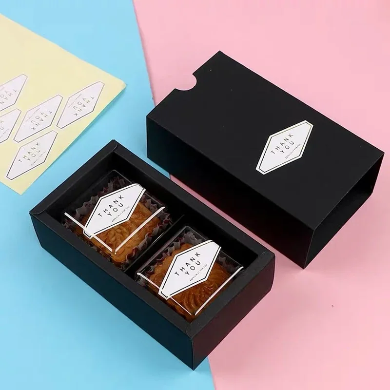 110pcs/pack Funny Golden Color With Polygon Cake Packaging Sealing Label Baking DIY Work Gift For Invitation